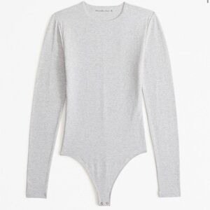 Abercrombie & Fitch Heather Gray Crew Neck Bodysuit